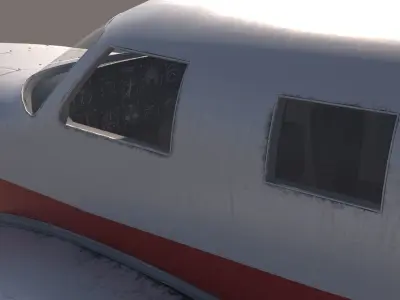 Small Plane Low-poly 3D model