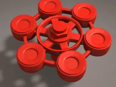 6 sided Valve 3D model