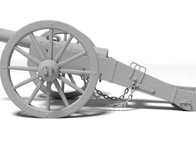 war cannon for 3D print 3D print model