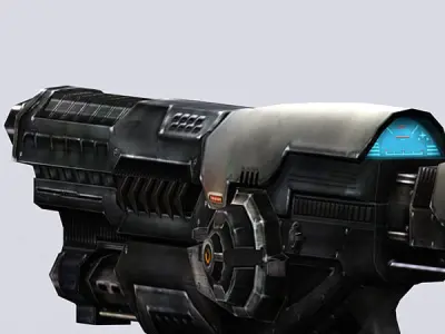 3DRT - Sci-Fi Firearms Animated  Low-poly 3D model