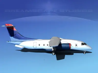 Dornier 328Jet Delta Connection 3D model