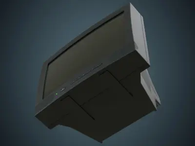 CRT Television 1A Low-poly 3D model