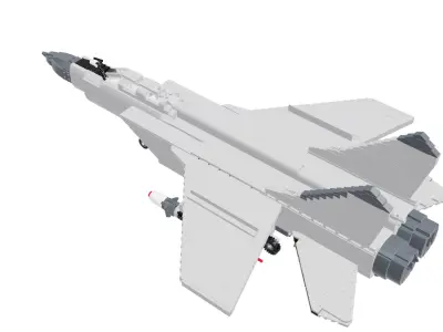 MocBricks3D - Lego MIG-31 Foxhound Jet Fighter Aircraft 3D print model
