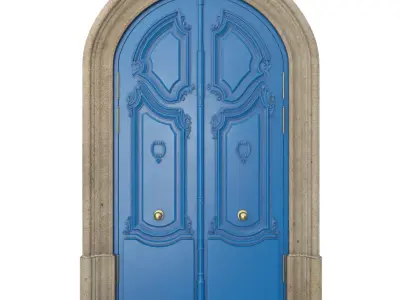 Entrance classic door 128 3D model