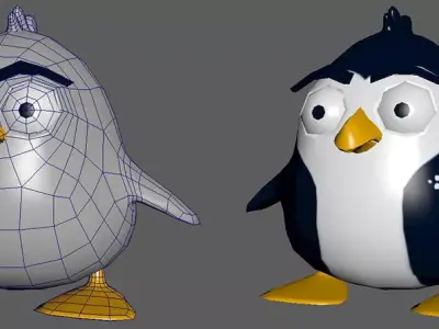 Penqguin LP Low-poly 3D model