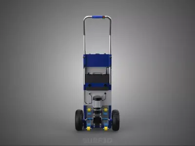 MOTORIZED POWER BATTERY HAND TRUCK DOLLY HANDTRUCK STAIR CLIMBER 3D model