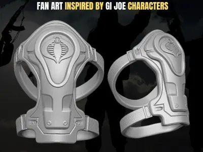 Cobra Shoulder Armor Fan Art for Action Figures 3D print model