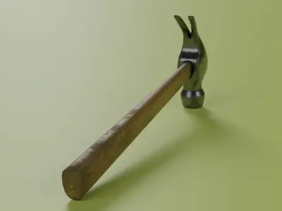 Hammer Low-poly 3D model Low-poly 3D model get