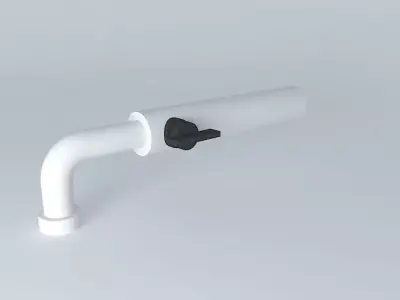 White pipe Free 3D model
