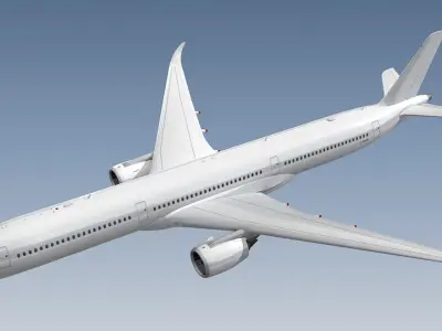 Airbus A350-1000 Generic White 3D model