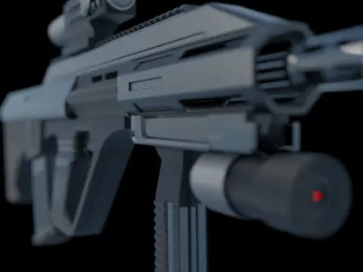 machine gun 3D model 23