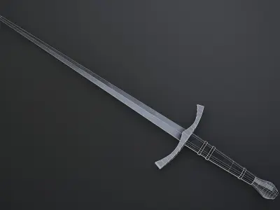 Longsword Low-poly 3D model