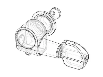 Fully Enclosed Guitar Tuner Free 3D model