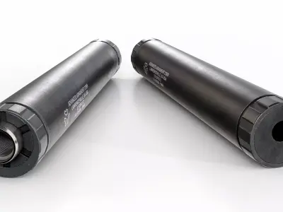 AAC Illusion 9 Handgun Suppressor Low-poly 3D model
