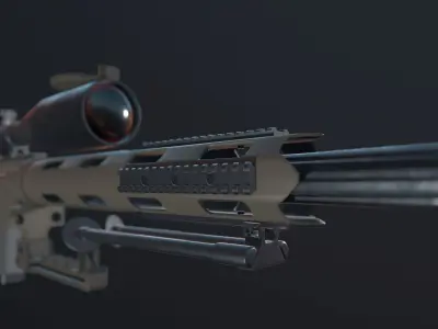 CheyTac M200 Intervention Low-poly 3D model
