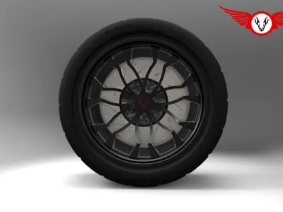 Hurricane car tire Free 3D model