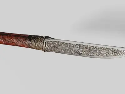 Ancient Knife - Low Poly 3d Model Low-poly 3D model