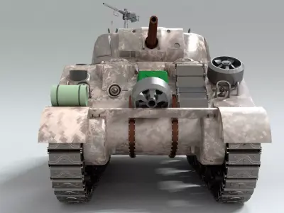 laos Game Tank Low-poly 3D model