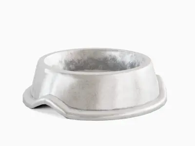 Metal Dog Bowl 05 Low-poly 3D model