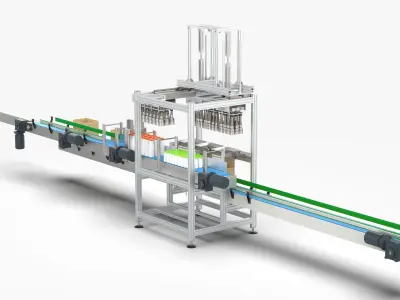 Fully Automatic Box Packing Machine 3D model by Lovano