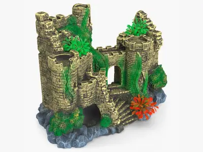 Aquarium Castles Collection 3D model