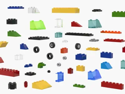 Random Lego Bricks 3D model