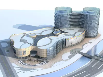 Hotel Building 3D model order