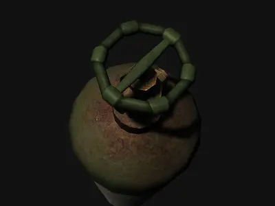 Oxygen Cylinder Low-poly 3D model purchase
