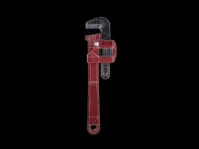 Pipe Wrench Low-poly 3D model buy