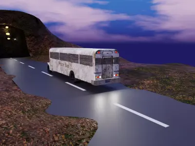 Prisoner Transport Bus Realistic 3D Model for Games and Renders 3D model