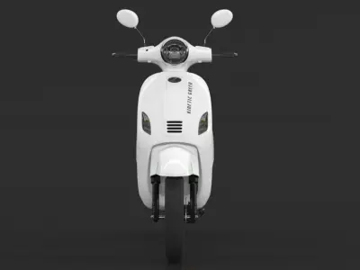 Kinetic Green Zing High Speed Electric Scooter With Charger Low-poly 3D model