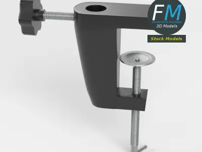 Clamp for desktop lamp 2 3D model