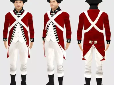 British soldier 1780 3D model