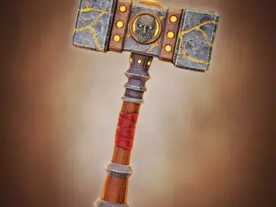 Hammer Low-poly 3D model 25