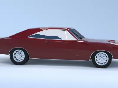 Dodge Charger RT low poly Free 3D model