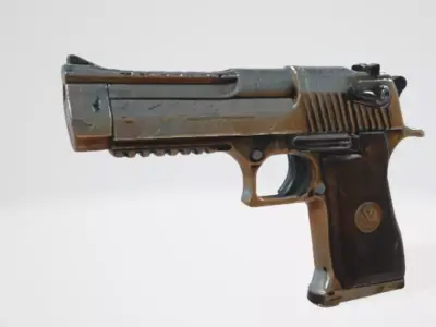 Realistic sea Eagle Pistol Low-poly 3D model