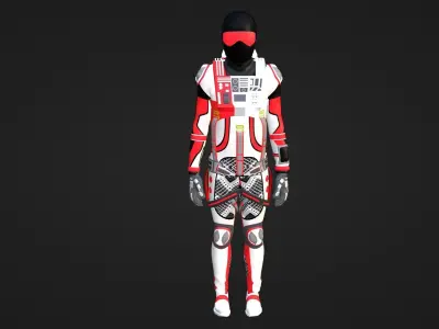 Robot Soldier - Assault Soldier Low-poly 3D model 9