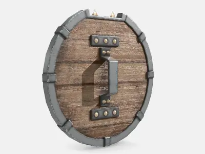 Warrior Shield Low-poly 3D model