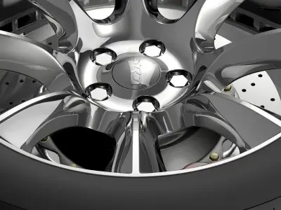 Dodge Challenger SRT wheel 3D model