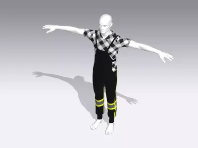 Worker Cloth Low-poly 3D model