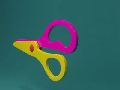 Cartoon Scissor Free low-poly 3D model