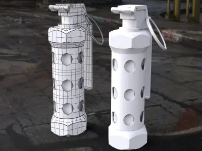 Flashbang - Stun Grenade  Low-poly 3D model