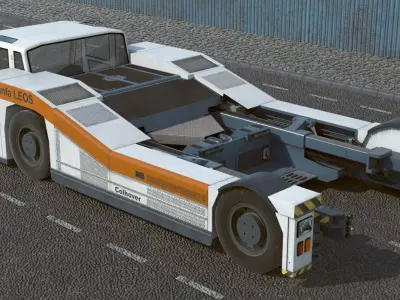 Aircraft Towing Tractor PBR 3D model