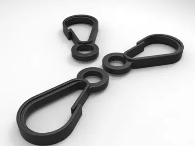 Plastic Snap Hook Free 3D model