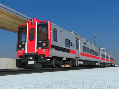 Metro North Kawasaki M8 Passenger Train NYC 3D model