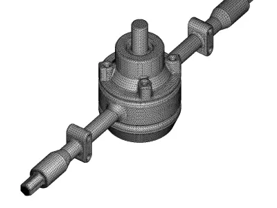 Truck Rear Axle 3D print model