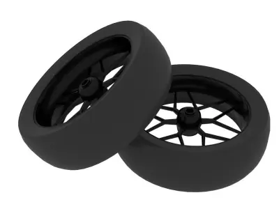 Motorcycle Wheel and Rim Free 3D model