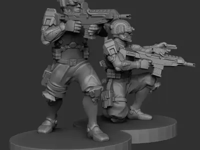 Private security forces - prototypes 3D print model