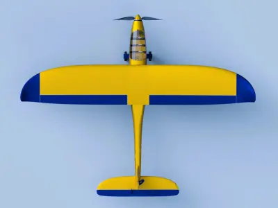 Fixed-wing UAV Drone 3D print model