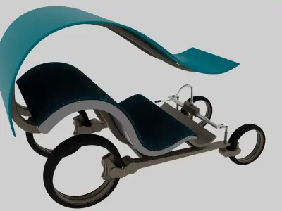 Vintage Kart 3D model